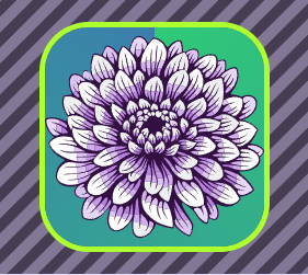snip from the demo page showing an SVG image of a flower filling its HTML container